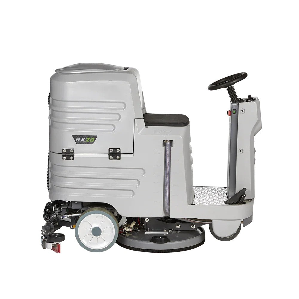 ONYX RX20 floor scrubber operator seat view industrial cleaning equipment