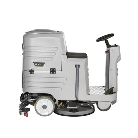 ONYX RX20 floor scrubber operator seat view industrial cleaning equipment