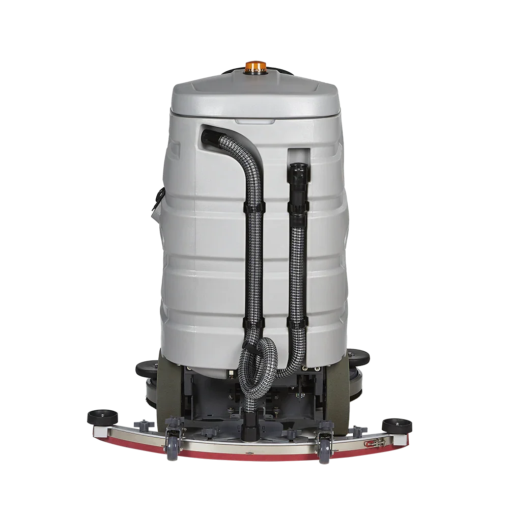 30 inch ride-on floor scrubber cleaning warehouse floor
