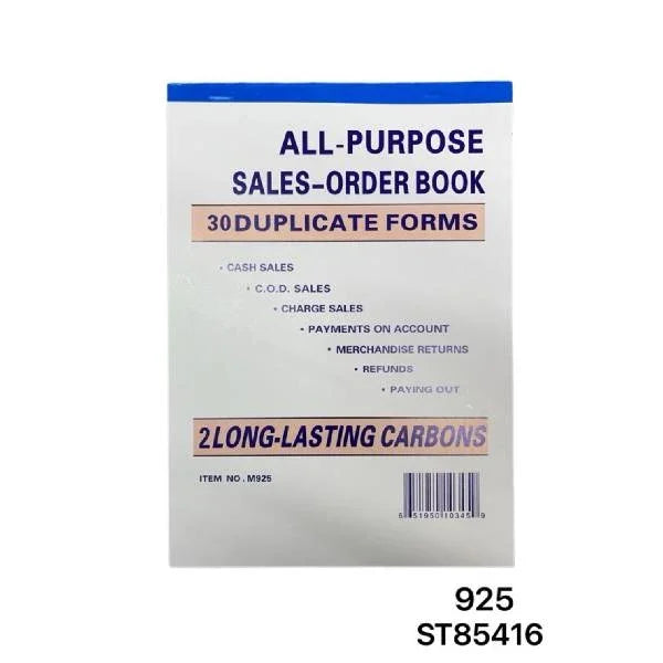 All Purpose Sales Order Book 30 Duplicate Forms