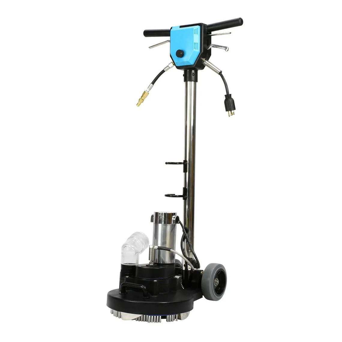 Lightweight rotary carpet cleaning machine with adjustable RPM