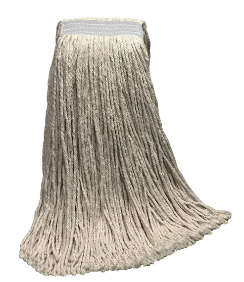 20 oz Dry Wt, Cotton, Natural, Cut Mop End Type