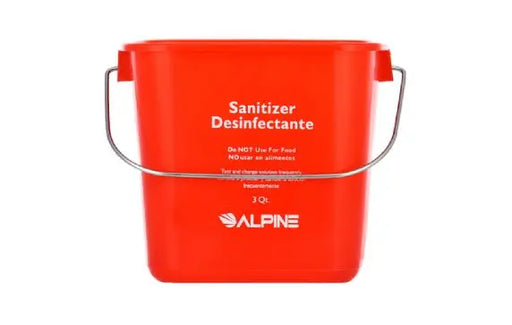 Alpine Industries ALP486-3-RED - Sanitizing/Cleaning Pail, 3 Qt., 7-2/5"W" X 6-3/5"D" X 7-4/5"H - Janitorial Superstore