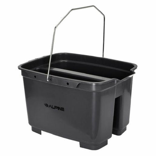 Alpine Industries ALP486-D Cleaning Caddy/Bucket 19.5 Qt. (2) 5-1/2" Divided Compartments - Janitorial Superstore