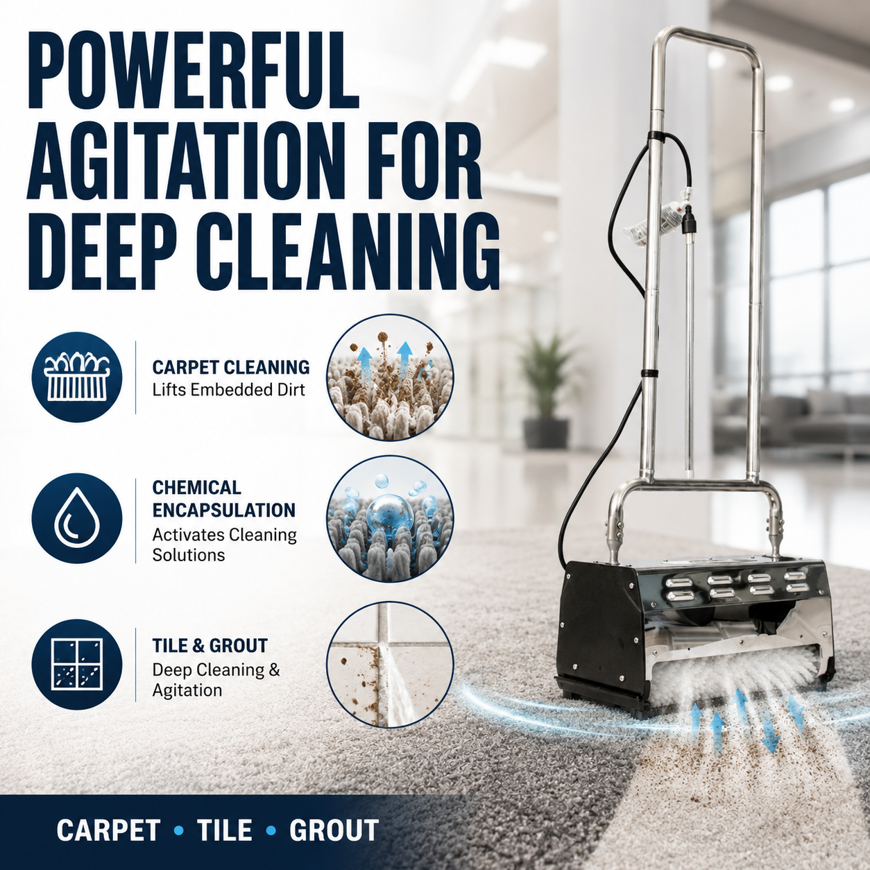 Mytee CRB3017 Carpet Shark™ 17″ Counter Rotating Brush