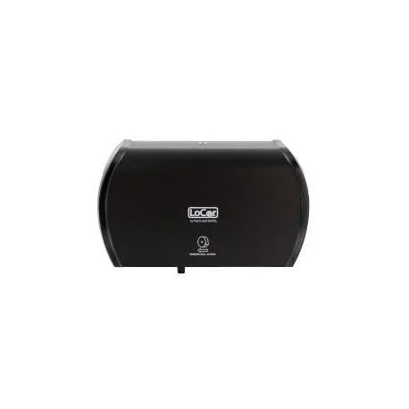 LoCor® (D67023-N) Black 14.89” x 9.05” x 5.19” Side By Side Bath Tissue Dispenser