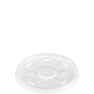 Plastic Lids, Straw-Slot Lid, Fits 12 oz to 24 oz Hot/Cold Foam Cups, Translucent, 100/Pack, 10 Packs/Carton