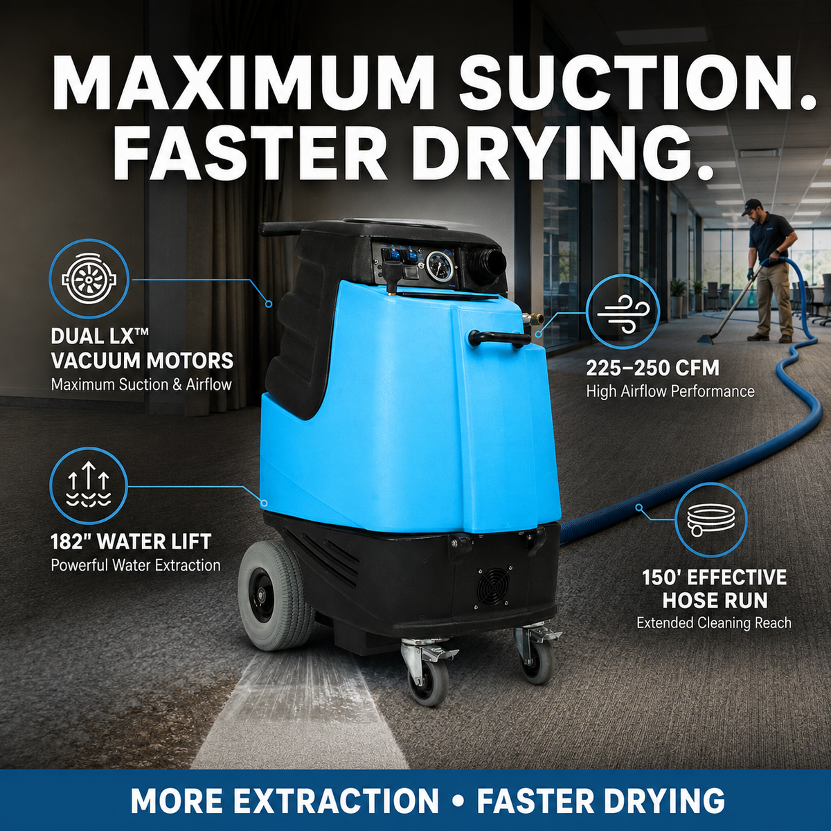 Mytee 1005LX Speedster Deluxe Corded Carpet Extractor