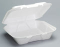 Foam To-Go Hinged Container 9-3/16