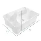Libman Commercial 6-Compartment Cleaning Caddy, white Plastic #1232