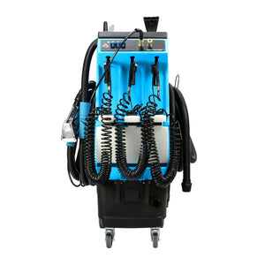 Professional auto detailing machine with 12-gallon tanks and hot water