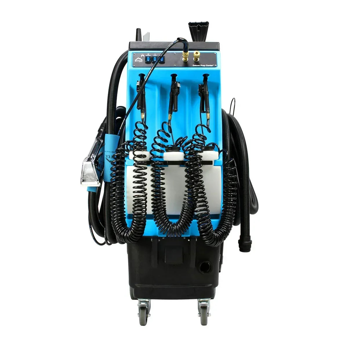 Professional auto detailing machine with 12-gallon tanks and hot water