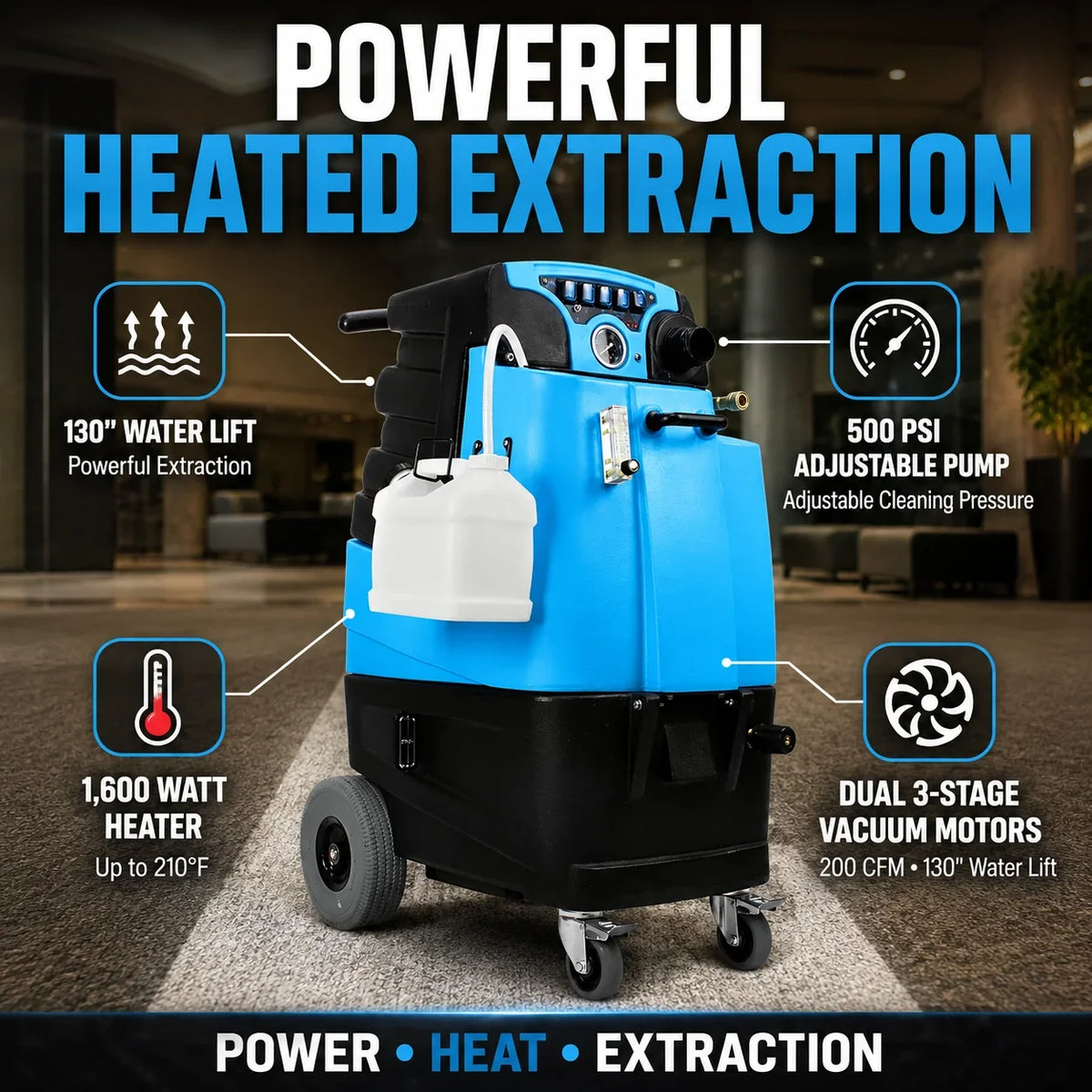 Mytee LTD3 Speedster® Heated Carpet Extractor