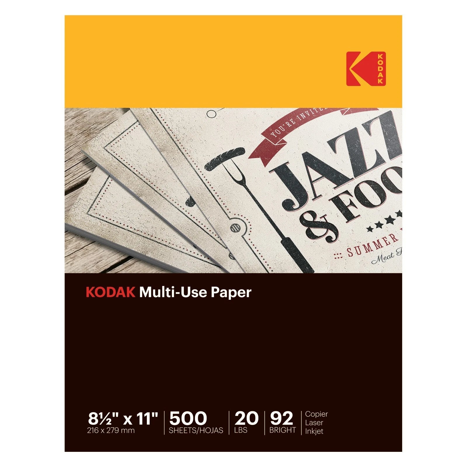 Multipurpose Xerographic Copy Paper, 8.5" x 11", 20 lbs, 95 Brightness, 500 Page Ream