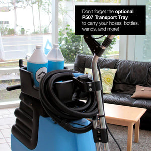 Professional Mytee 1003DX Speedster extractor cleaning carpets with hot water extraction up to 210°F
