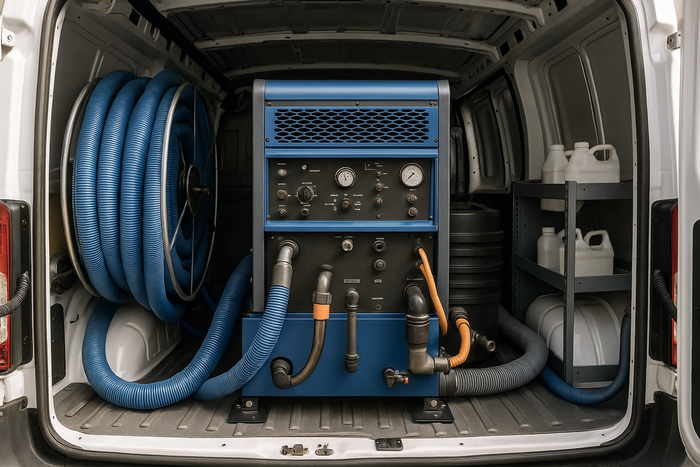 TRUCKMOUNT CLEANING MACHINE IN A VAN