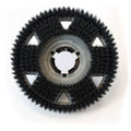 Floor scrubber strip brush .050 nylon 80 grit Malgrit 853218 with 92 uniblock clutch plate 18 inch block by Malish