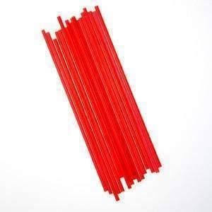 Unwrapped Semi Slim Straw / Stirrer 7.75" Red 10/500 - Janitorial Superstore