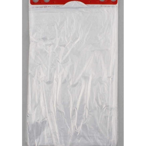 9" x 14" Clear Poly Header Bag, 1,000 Bags - Janitorial Superstore