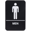 ADA Men's Restroom Sign with Braille - Black and White, 9