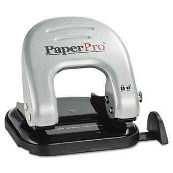 PaperPro® 20-Sheet Capacity ProPunch Two-Hole Punch, Black/Silver - Janitorial Superstore