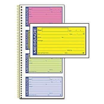 Adams® Wirebound Telephone Message Book, Two-Part Carbonless, 200 Forms - Janitorial Superstore