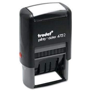 Trodat® Trodat Economy Stamp, Dater, Self-Inking, 1 5/8 x 1, Blue/Red - Janitorial Superstore