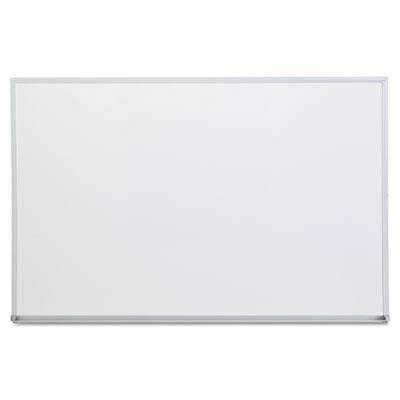 UNIVERSAL OFFICE PRODUCTS Dry Erase Board, Melamine, 36 x 24, Satin-Finished Aluminum Frame - Janitorial Superstore