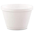White Foam Squat Food Container - 6 oz 1000 - Janitorial Superstore