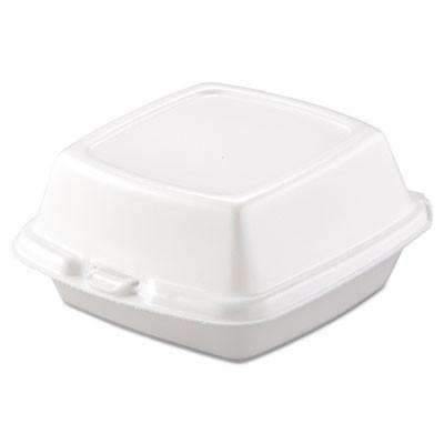 White Foam Hinged Lid Container - Janitorial Superstore