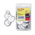 Avery® Metal Rim Key Tags, Card Stock/Metal, 1 1/4 dia, White, 50/Pack - Janitorial Superstore
