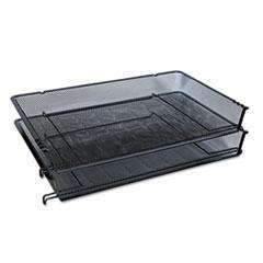 UNIVERSAL OFFICE PRODUCTS Mesh Stackable Side Load Tray, Legal, Black - Janitorial Superstore