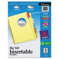 Avery® WorkSaver Big Tab Reinforced Dividers, Multicolor Tabs, 5-Tab, Ltr, Buff, 1/Set - Janitorial Superstore