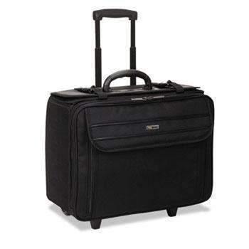 Solo Classic Rolling Catalog Case, 17.3", 17 1/2 x 8 x 14, Black - Janitorial Superstore