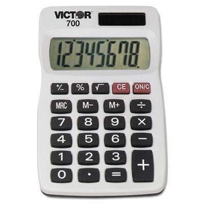 VICTOR TECHNOLOGIES 700 Pocket Calculator, 8-Digit LCD - Janitorial Superstore