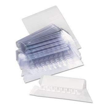 Universal® Hanging File Folder Plastic Index Tabs, 1/5 Tab Cut, 2 1/4" Tab, Clear, 25/Pack - Janitorial Superstore