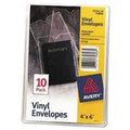 Avery® Top-Load Clear Vinyl Envelopes w/Thumb Notch, 4 x 6, Clear, 10/Pack - Janitorial Superstore