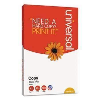 Copy Paper, 92 Brightness, 20lb, 11 x 17, 1-Reem 500 Sheets (UNV28110)(#4259) - Janitorial Superstore