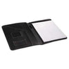 Universal® Leather-Look Pad Folio, Inside Flap Pocket w/Card Holder, Black - Janitorial Superstore