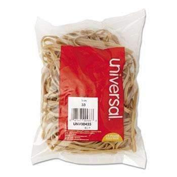 Universal® Rubber Bands, Size 33, 3-1/2 x 1/8, 160 Bands/1/4lb Pack - Janitorial Superstore