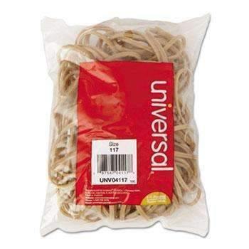 Universal® Rubber Bands Size 117, 7 x 1/8, 50 Bands/1/4lb Pack - Janitorial Superstore