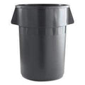 Round Waste Receptacle, Plastic, 44 gal, Gray - Janitorial Superstore