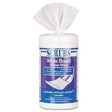 SCRUBS® White Board Cleaner Wipes, Cloth, 8 x 6, White, 120/Canister - Janitorial Superstore