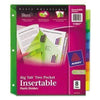 Avery® Insertable Big Tab Plastic Dividers w/Double Pockets, 8-Tab, 11 x 9 - Janitorial Superstore