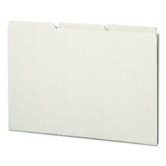 Recycled Blank Top Tab File Guides, 1/3-Cut Top Tab, Blank, 8.5 x 14, Green, 50/Box - Janitorial Superstore