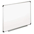 Universal® Dry Erase Board, Melamine, 48 x 36, White, Black/Gray Aluminum/Plastic Frame - Janitorial Superstore