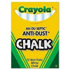 Crayola® Nontoxic Anti-Dust Chalk, White, 12 Sticks/Box - Janitorial Superstore