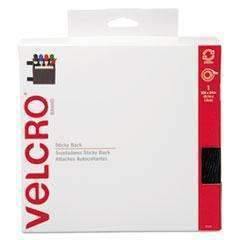 VELCRO USA, INC. Sticky-Back Hook & Loop Fasteners in Dispenser, 3/4" x 30ft Roll, Black - Janitorial Superstore