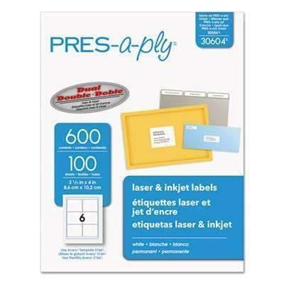 AVERY-DENNISON Laser Shipping Labels, 3 1/3 x 4, White, 600/Box 30604 - Janitorial Superstore