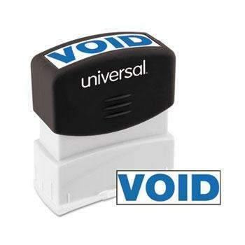 Universal® Message Stamp, VOID, Pre-Inked One-Color, Blue - Janitorial Superstore